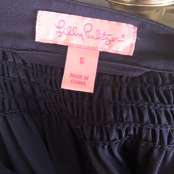 CCO⭐️ Lilly Pulitzer Navy Silk Long Sleeve Dress - Picture 7 of 8